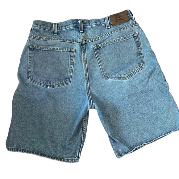 NWOT RedHead 5-Pocket Medium Washed Utility Denim Shorts for Men 35 100% Cotten - Picture 7 of 7